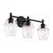 Designers Fountain Summer Jazz 24 in. 3-Light Matte Black Vanity Light with Clear Glass Shades for Bathrooms D310M-3B-MB - alternate 8